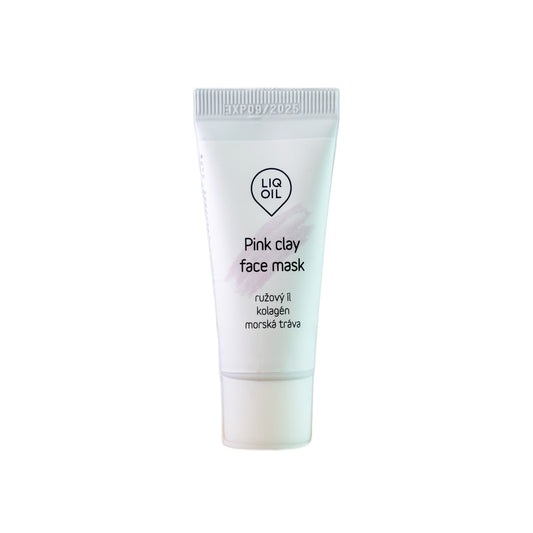 Pink clay face mask